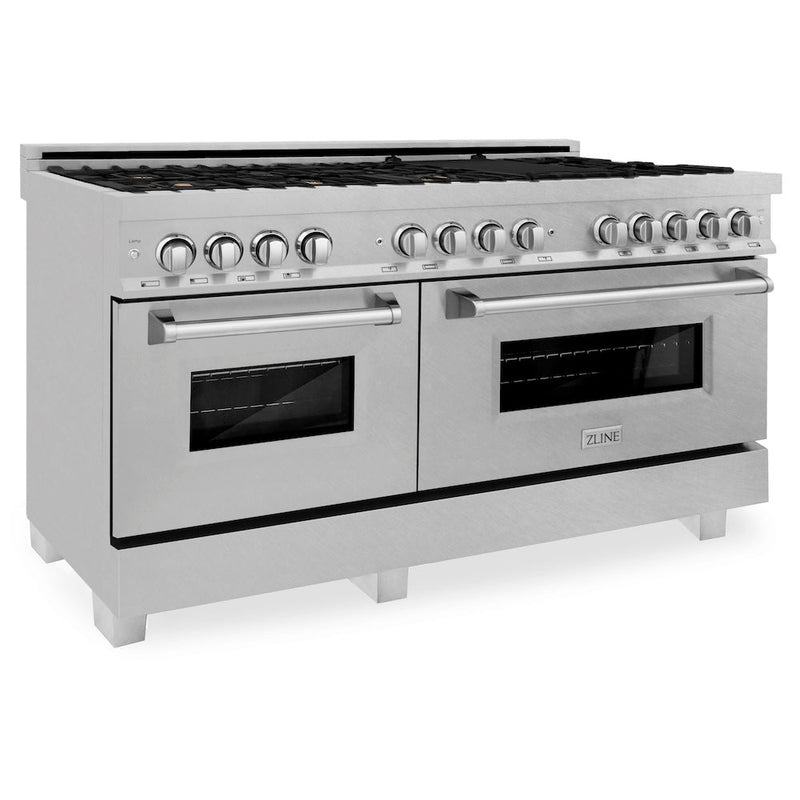 ZLINE RAS-SN-BR-60 Legacy 60 in. Dual Fuel Range in Satin Stainless Steel
