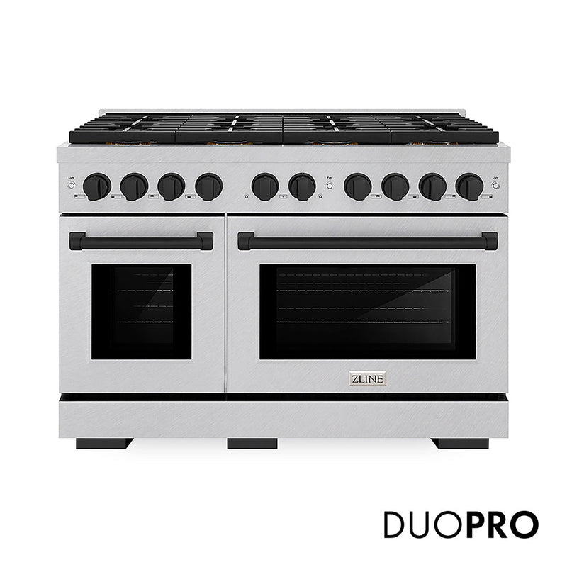 ZLINE PSDRSZ-48-MB Autograph Edition 48 in. Dual Fuel Range in Satin Stainless Steel