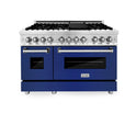 ZLINE 48 in. Professional Dual Fuel Range with Blue Gloss Door (RA-BG-48)