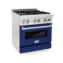 ZLINE 30 in. Professional Dual Fuel Range with Blue Gloss Door (RA-BG-30)