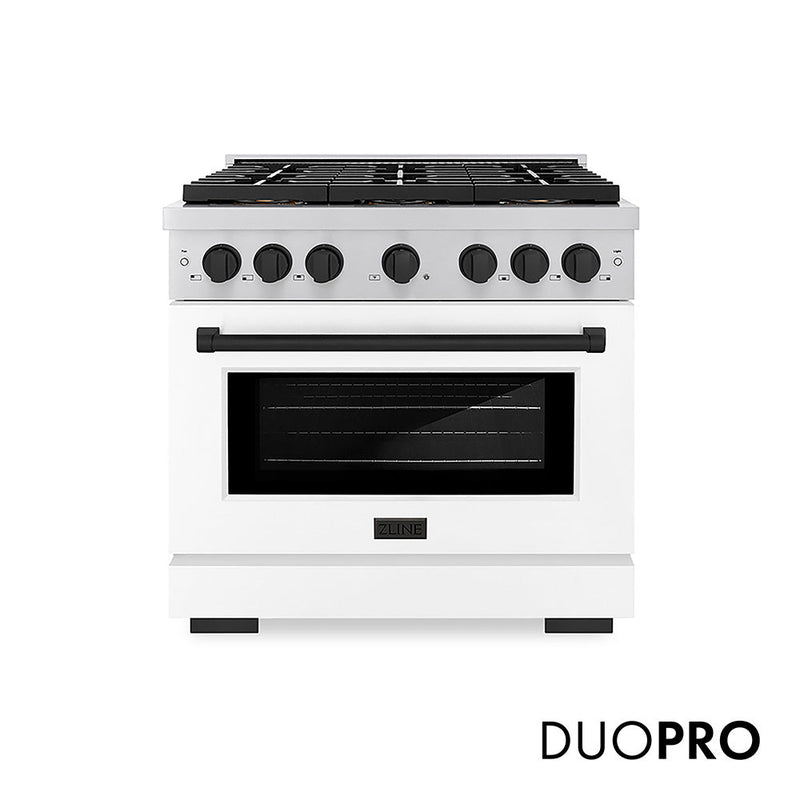 ZLINE PSDRZ-WM-36-MB Autograph Edition 36 in. Dual Fuel Range in Stainless Steel
