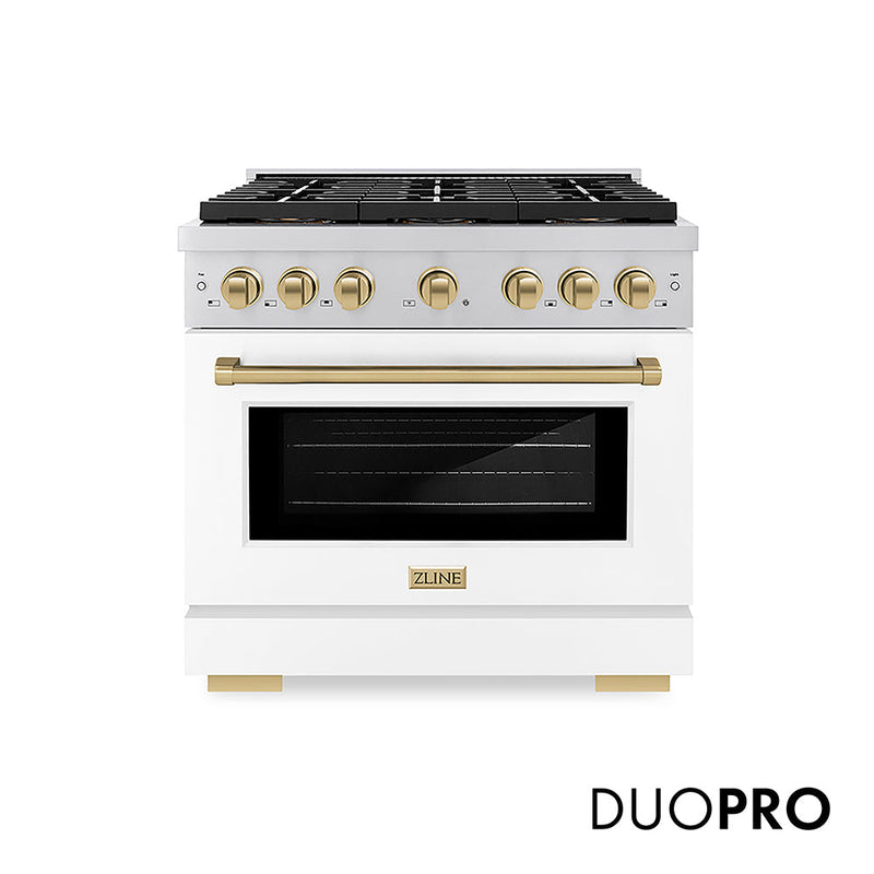 ZLINE PSGRZ-WM-36-CB Autograph Edition 36 in. Gas Range in Stainless Steel
