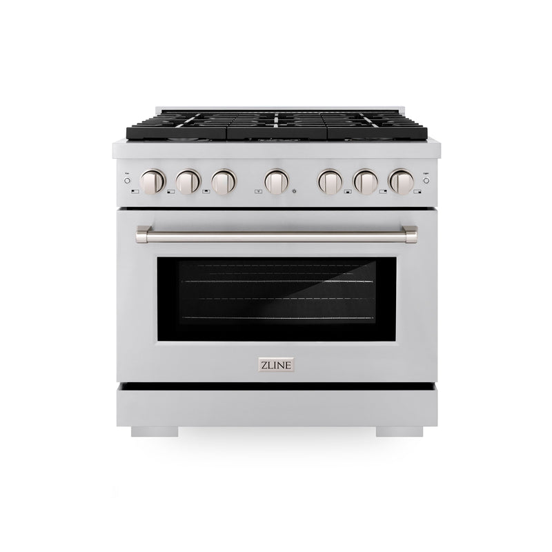ZLINE SDR36 36 in. Dual Fuel Range in Stainless Steel