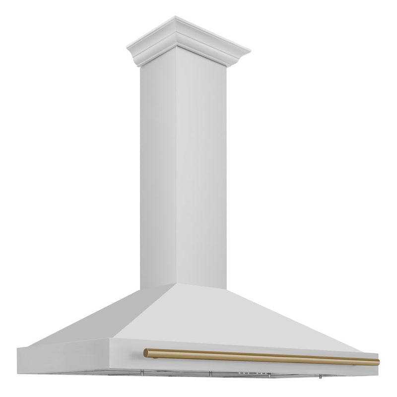 ZLINE Autograph Edition 48 in. Convertible Stainless Steel Range Hood with Stainless Steel Shell and Champagne Bronze Ac