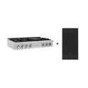 ZLINE 48 in. Legacy Gas Rangetop with 6 Brass Burners and Porcelain Cooktop in Satin Stainless Steel with Griddle (RTS-BR-GR-48)