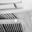 ZLINE 48 in. Satin Stainless Steel Wall Mount Range Hood with Stainless Steel Handle (8654SNX-48)