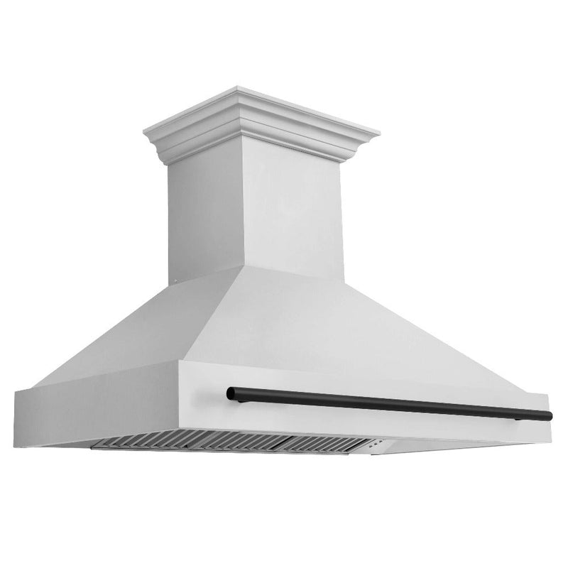 ZLINE Autograph Edition 48 in. Stainless Steel Range Hood with Stainless Steel Shell and Matte Black Handle (8654STZ-48-