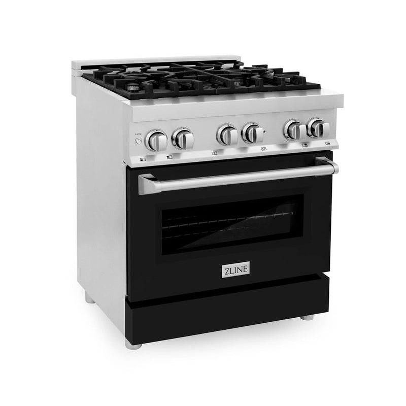 ZLINE 30 in. 4.0 cu. ft. Legacy Dual Fuel Range with 4 Burner Gas Cooktop and Electric Convection Oven in Stainless Stee