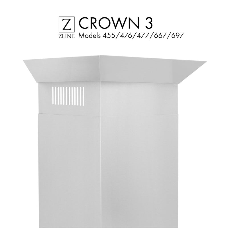 ZLINE Crown Molding in Stainless Steel (CM3-455/476/477/667/697) ZLINE