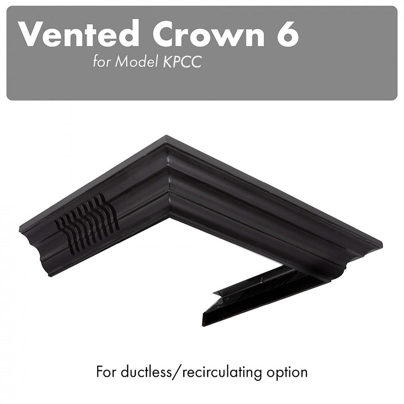 ZLINE CM6V-KPCC Crown Molding in Wood/Smooth Black