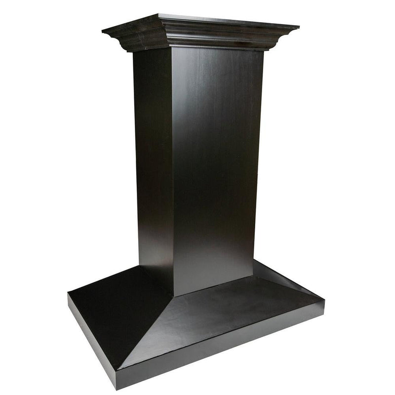 ZLINE 36 in. Convertible Vent Wooden Island Mount Range Hood in Black (KBiCC-36)