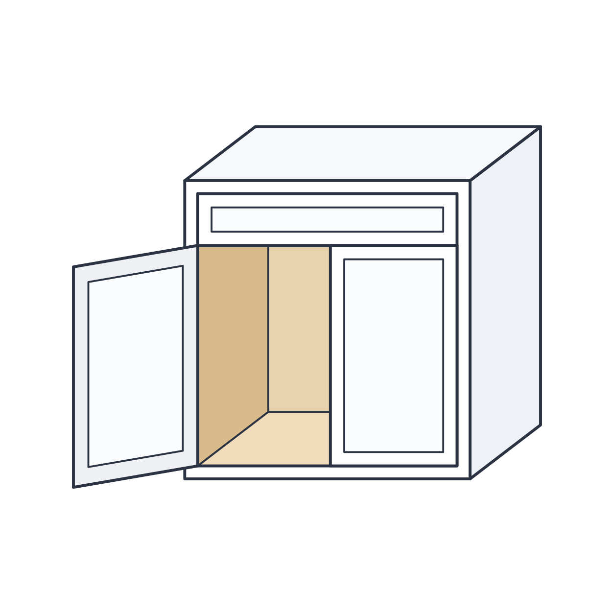 Classic White Shaker sink base cabinet assembly